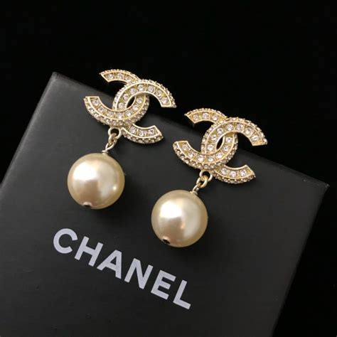 chanel diamond earrings|chanel diamond earrings cc price.